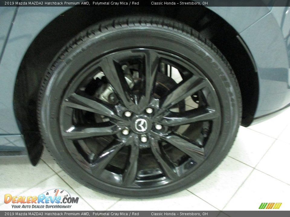 2019 Mazda MAZDA3 Hatchback Premium AWD Polymetal Gray Mica / Red Photo #12