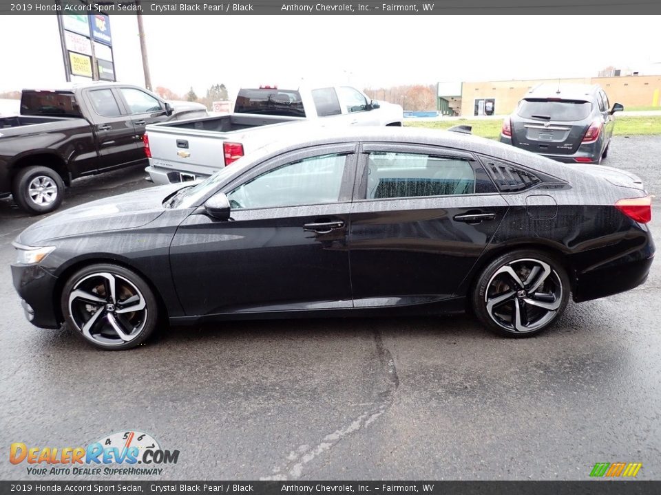 2019 Honda Accord Sport Sedan Crystal Black Pearl / Black Photo #6