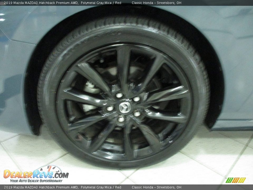 2019 Mazda MAZDA3 Hatchback Premium AWD Polymetal Gray Mica / Red Photo #13
