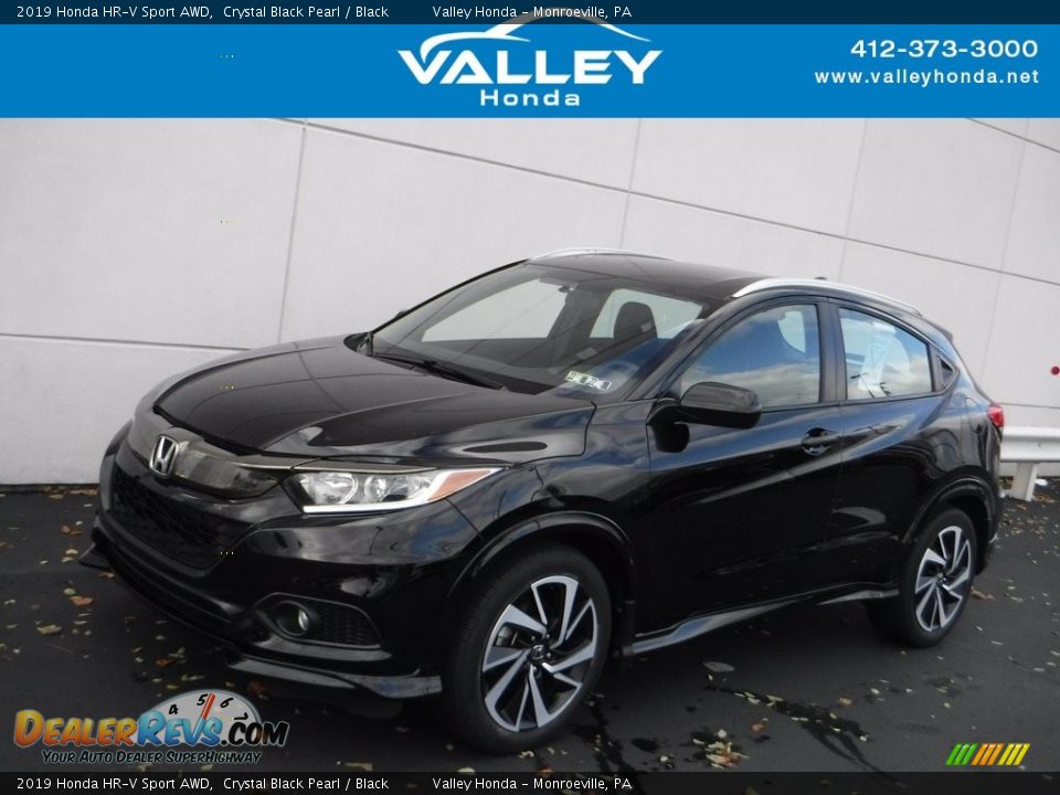 2019 Honda HR-V Sport AWD Crystal Black Pearl / Black Photo #1