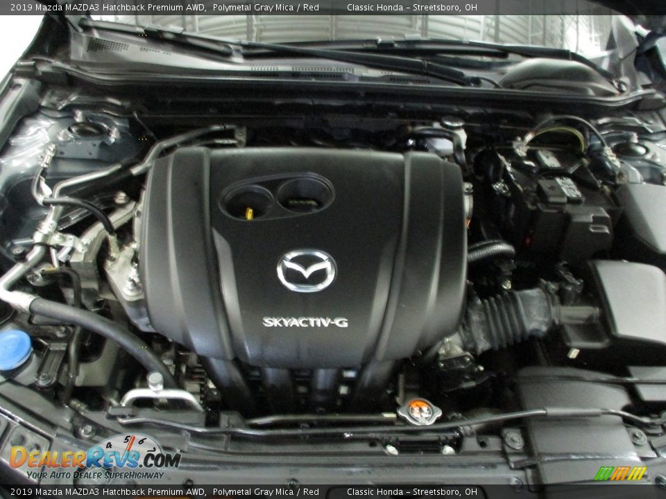 2019 Mazda MAZDA3 Hatchback Premium AWD Polymetal Gray Mica / Red Photo #14
