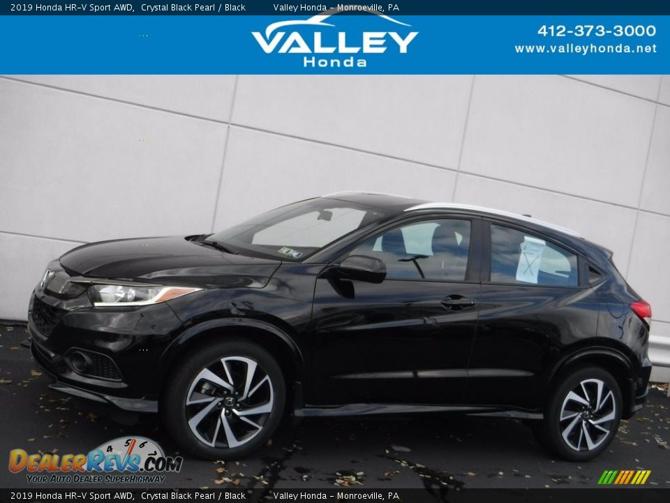 2019 Honda HR-V Sport AWD Crystal Black Pearl / Black Photo #2