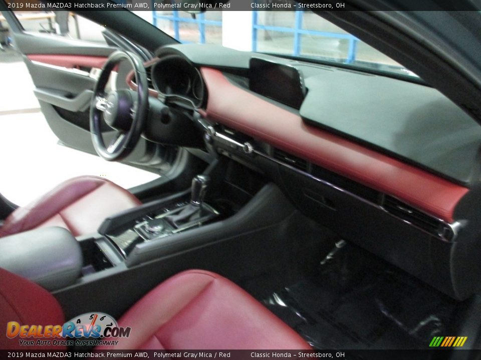 2019 Mazda MAZDA3 Hatchback Premium AWD Polymetal Gray Mica / Red Photo #16