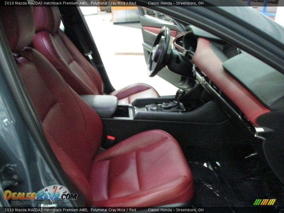2019 Mazda MAZDA3 Hatchback Premium AWD Polymetal Gray Mica / Red Photo #17