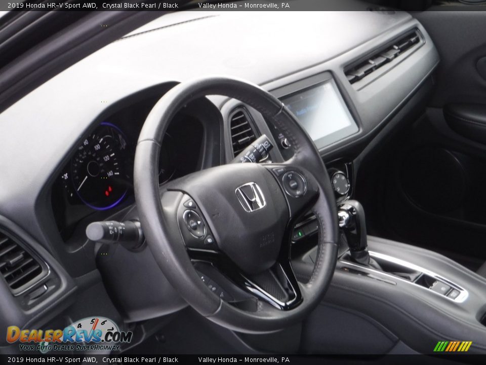 2019 Honda HR-V Sport AWD Crystal Black Pearl / Black Photo #10