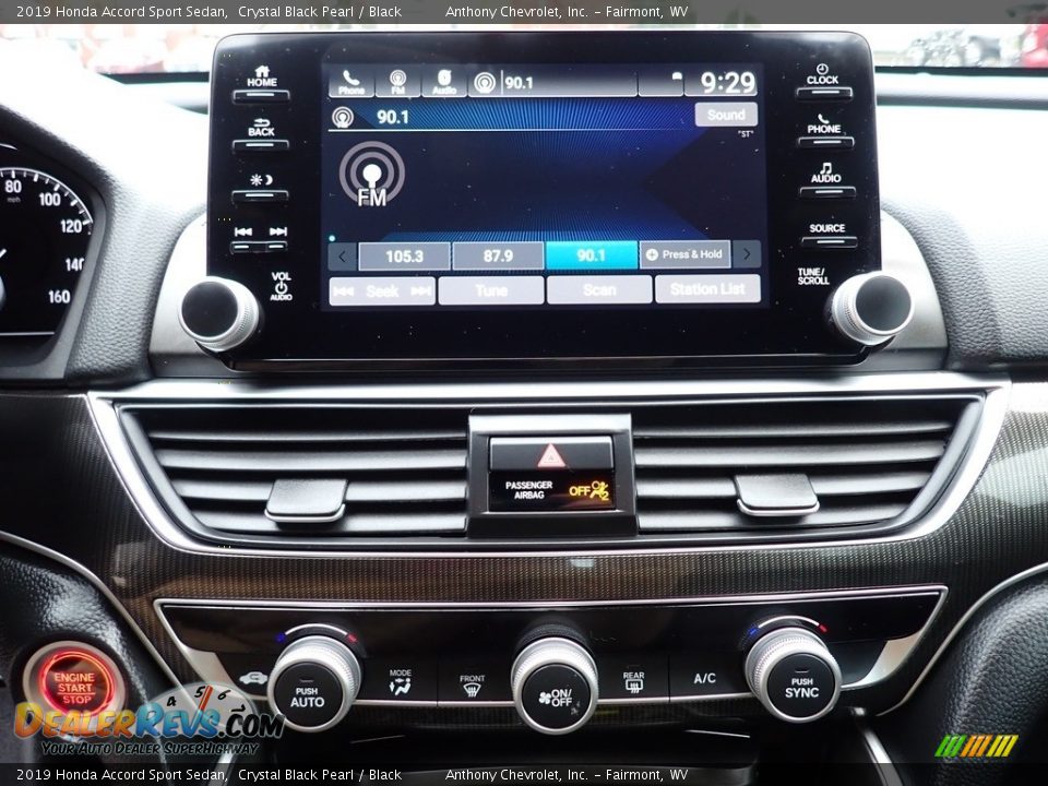 2019 Honda Accord Sport Sedan Crystal Black Pearl / Black Photo #19