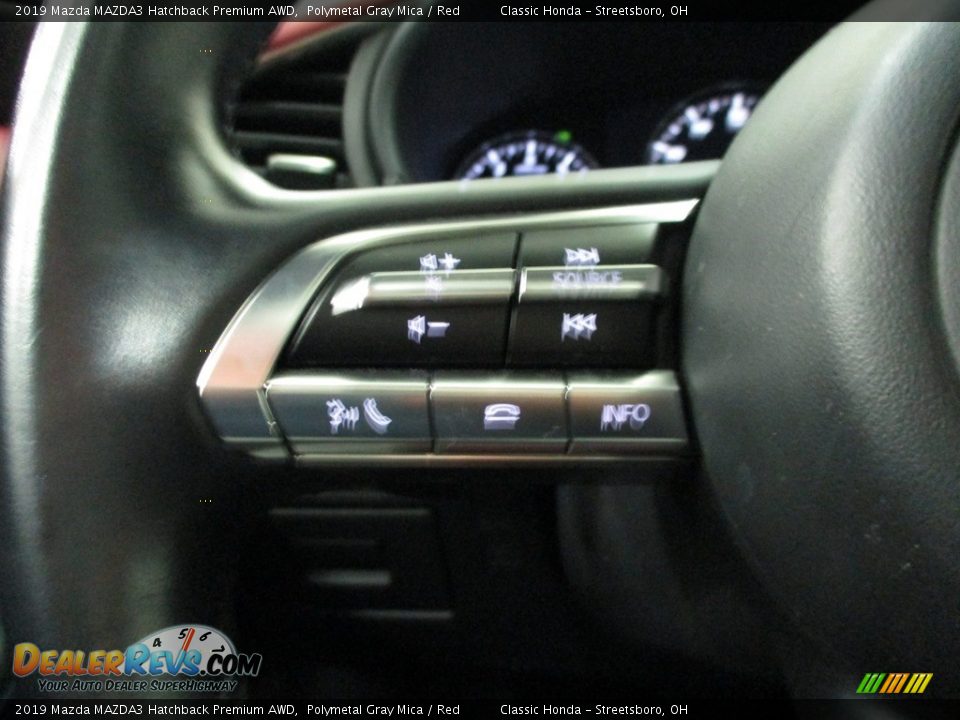 2019 Mazda MAZDA3 Hatchback Premium AWD Polymetal Gray Mica / Red Photo #33