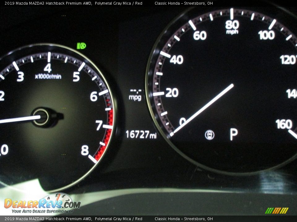 2019 Mazda MAZDA3 Hatchback Premium AWD Polymetal Gray Mica / Red Photo #35