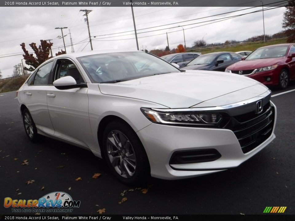 2018 Honda Accord LX Sedan Platinum White Pearl / Gray Photo #4