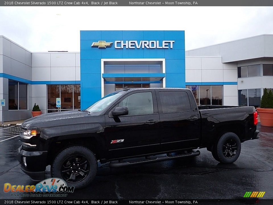 2018 Chevrolet Silverado 1500 LTZ Crew Cab 4x4 Black / Jet Black Photo #1