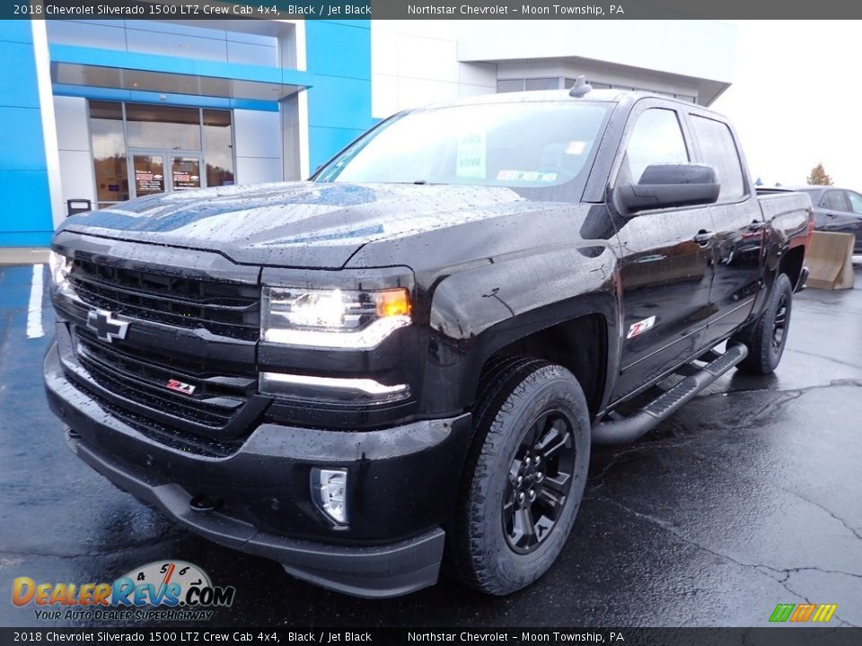 2018 Chevrolet Silverado 1500 LTZ Crew Cab 4x4 Black / Jet Black Photo #2