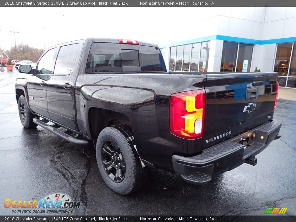 2018 Chevrolet Silverado 1500 LTZ Crew Cab 4x4 Black / Jet Black Photo #4