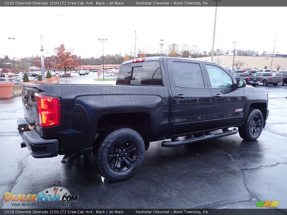 2018 Chevrolet Silverado 1500 LTZ Crew Cab 4x4 Black / Jet Black Photo #8