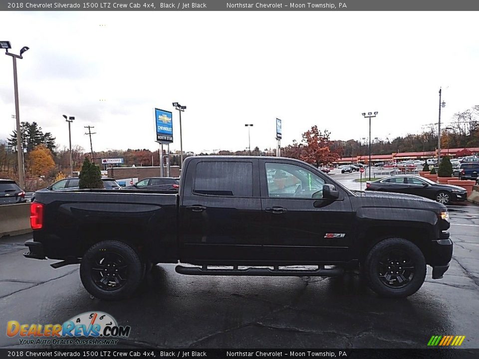 2018 Chevrolet Silverado 1500 LTZ Crew Cab 4x4 Black / Jet Black Photo #9