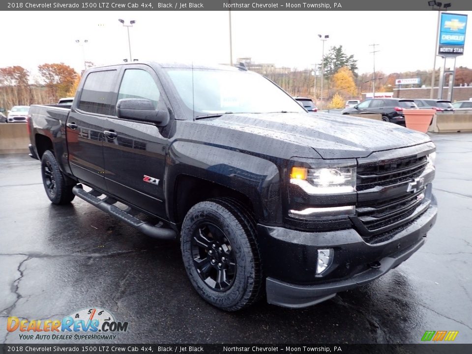 2018 Chevrolet Silverado 1500 LTZ Crew Cab 4x4 Black / Jet Black Photo #10