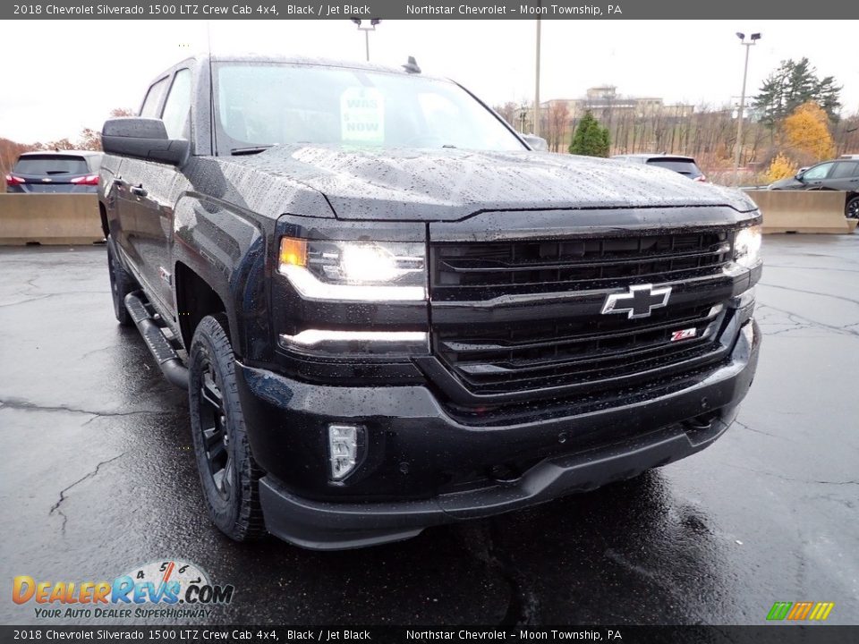 2018 Chevrolet Silverado 1500 LTZ Crew Cab 4x4 Black / Jet Black Photo #11