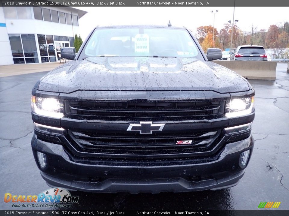 2018 Chevrolet Silverado 1500 LTZ Crew Cab 4x4 Black / Jet Black Photo #12