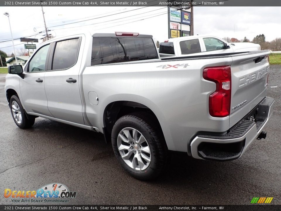 2021 Chevrolet Silverado 1500 Custom Crew Cab 4x4 Silver Ice Metallic / Jet Black Photo #5