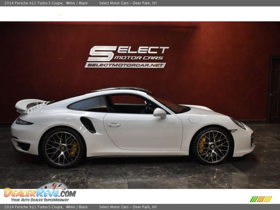 2014 Porsche 911 Turbo S Coupe White / Black Photo #3