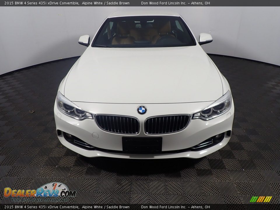 2015 BMW 4 Series 435i xDrive Convertible Alpine White / Saddle Brown Photo #6