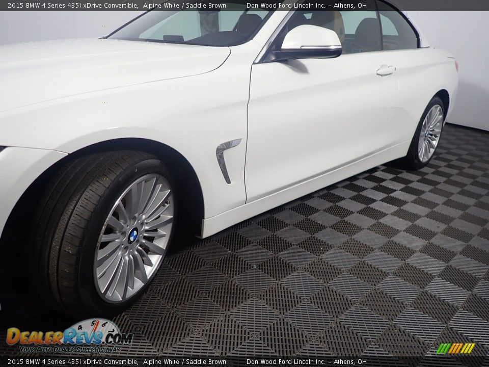2015 BMW 4 Series 435i xDrive Convertible Alpine White / Saddle Brown Photo #11