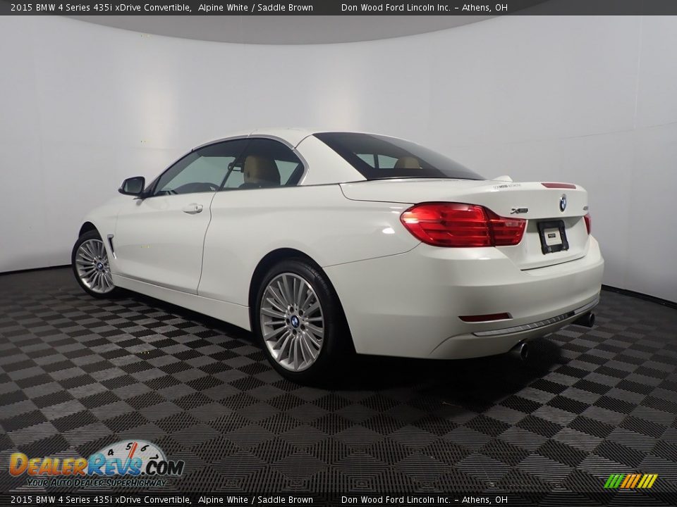 2015 BMW 4 Series 435i xDrive Convertible Alpine White / Saddle Brown Photo #12