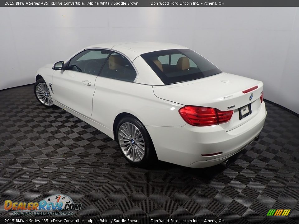 2015 BMW 4 Series 435i xDrive Convertible Alpine White / Saddle Brown Photo #13