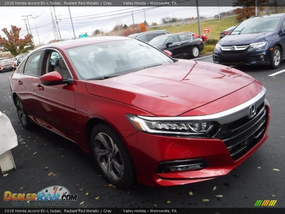 2018 Honda Accord EX-L Sedan Radiant Red Metallic / Gray Photo #6