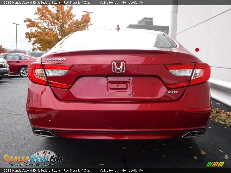 2018 Honda Accord EX-L Sedan Radiant Red Metallic / Gray Photo #7