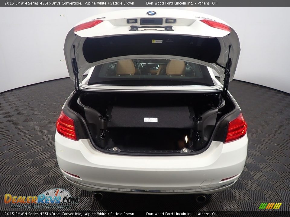2015 BMW 4 Series 435i xDrive Convertible Alpine White / Saddle Brown Photo #15