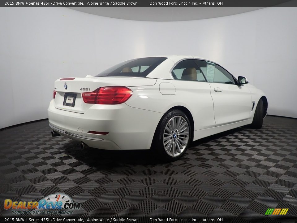 2015 BMW 4 Series 435i xDrive Convertible Alpine White / Saddle Brown Photo #17