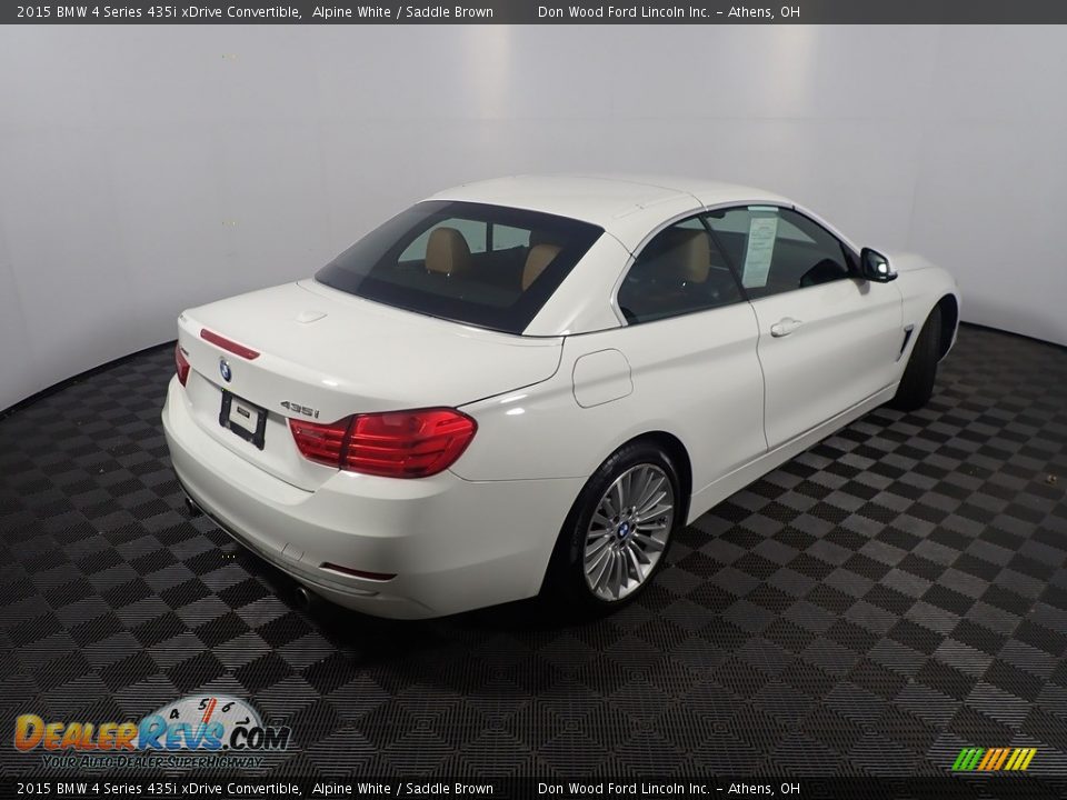 2015 BMW 4 Series 435i xDrive Convertible Alpine White / Saddle Brown Photo #18