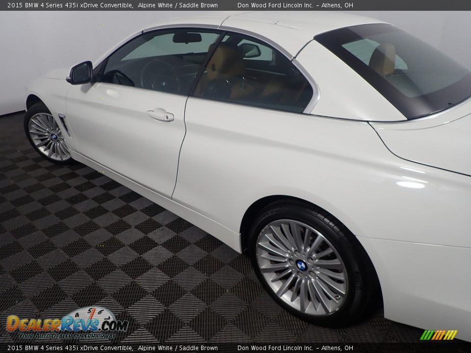 2015 BMW 4 Series 435i xDrive Convertible Alpine White / Saddle Brown Photo #19