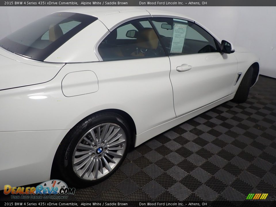 2015 BMW 4 Series 435i xDrive Convertible Alpine White / Saddle Brown Photo #20