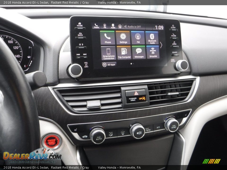 2018 Honda Accord EX-L Sedan Radiant Red Metallic / Gray Photo #15