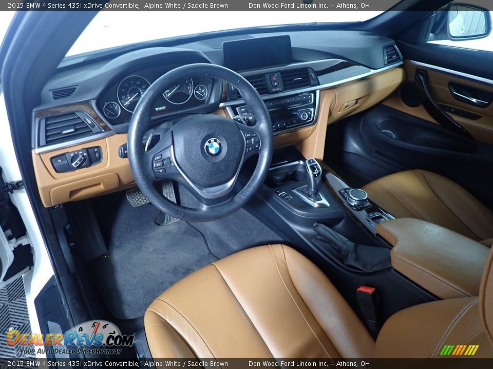 Saddle Brown Interior - 2015 BMW 4 Series 435i xDrive Convertible Photo #24
