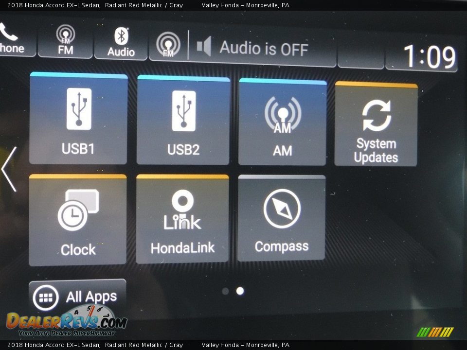 2018 Honda Accord EX-L Sedan Radiant Red Metallic / Gray Photo #17