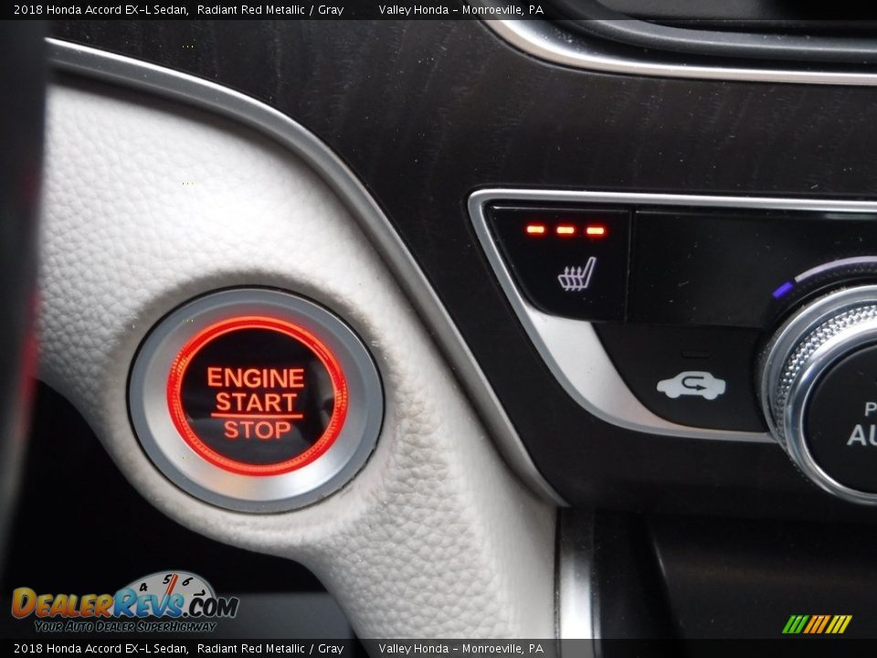 2018 Honda Accord EX-L Sedan Radiant Red Metallic / Gray Photo #19