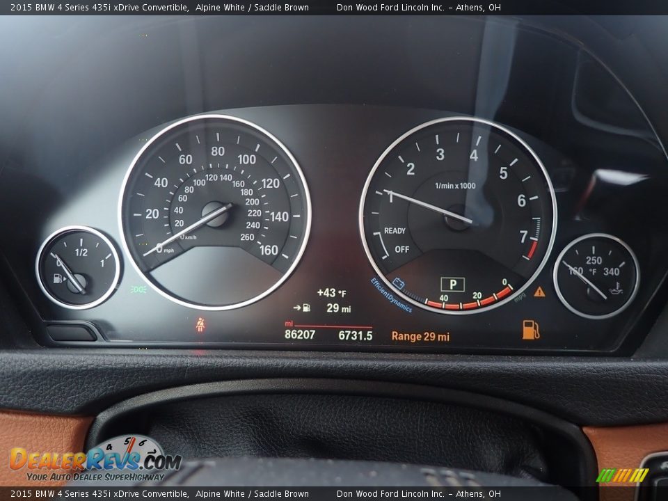 2015 BMW 4 Series 435i xDrive Convertible Gauges Photo #28