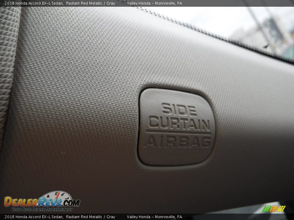 2018 Honda Accord EX-L Sedan Radiant Red Metallic / Gray Photo #22
