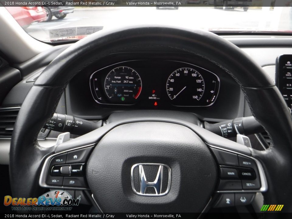 2018 Honda Accord EX-L Sedan Radiant Red Metallic / Gray Photo #23