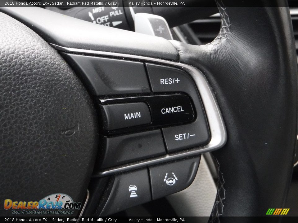 2018 Honda Accord EX-L Sedan Radiant Red Metallic / Gray Photo #25