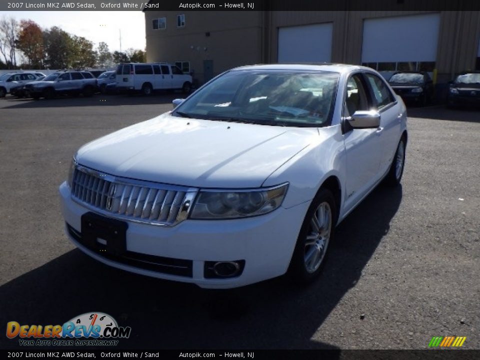 2007 Lincoln MKZ AWD Sedan Oxford White / Sand Photo #1