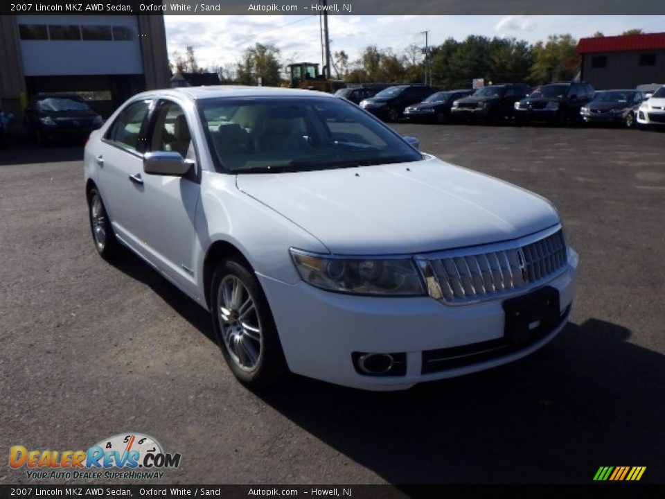 2007 Lincoln MKZ AWD Sedan Oxford White / Sand Photo #3