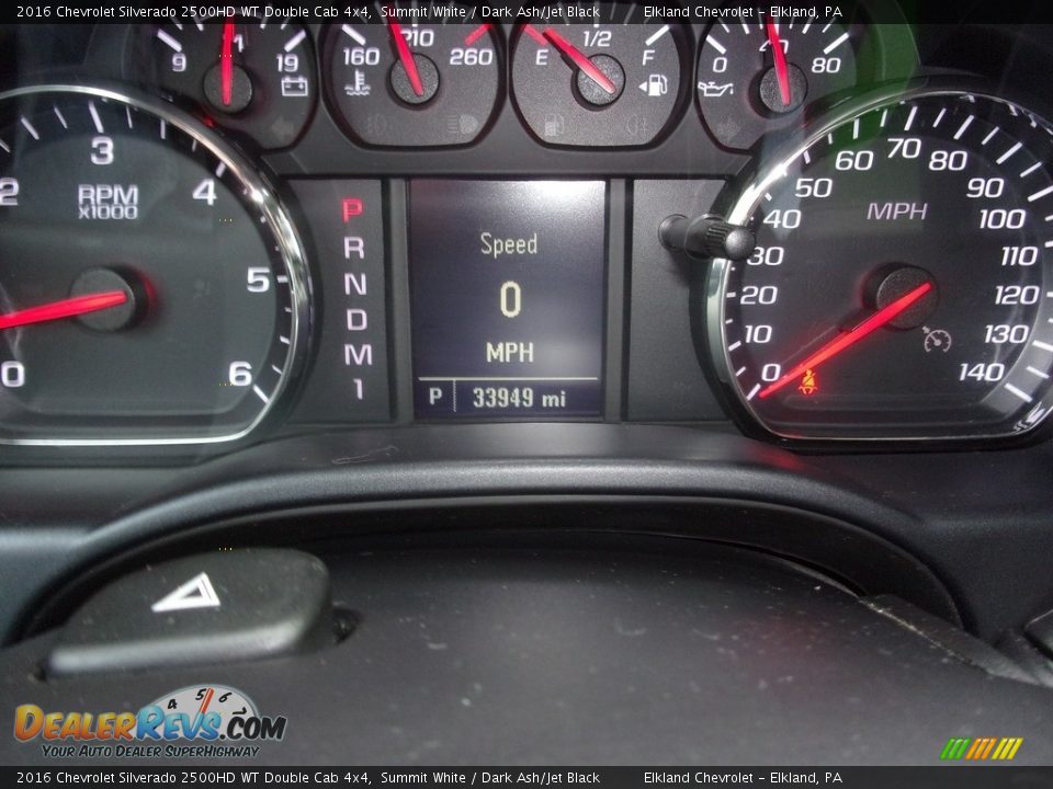 2016 Chevrolet Silverado 2500HD WT Double Cab 4x4 Gauges Photo #21