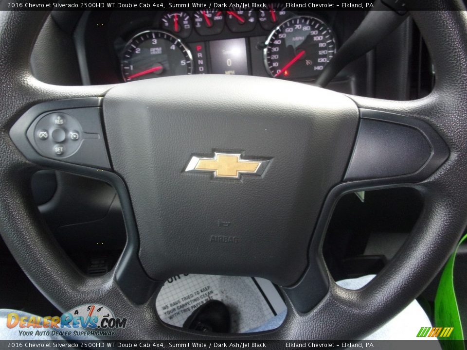 2016 Chevrolet Silverado 2500HD WT Double Cab 4x4 Summit White / Dark Ash/Jet Black Photo #22