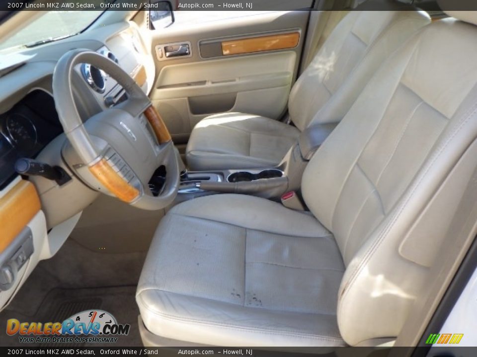 2007 Lincoln MKZ AWD Sedan Oxford White / Sand Photo #7