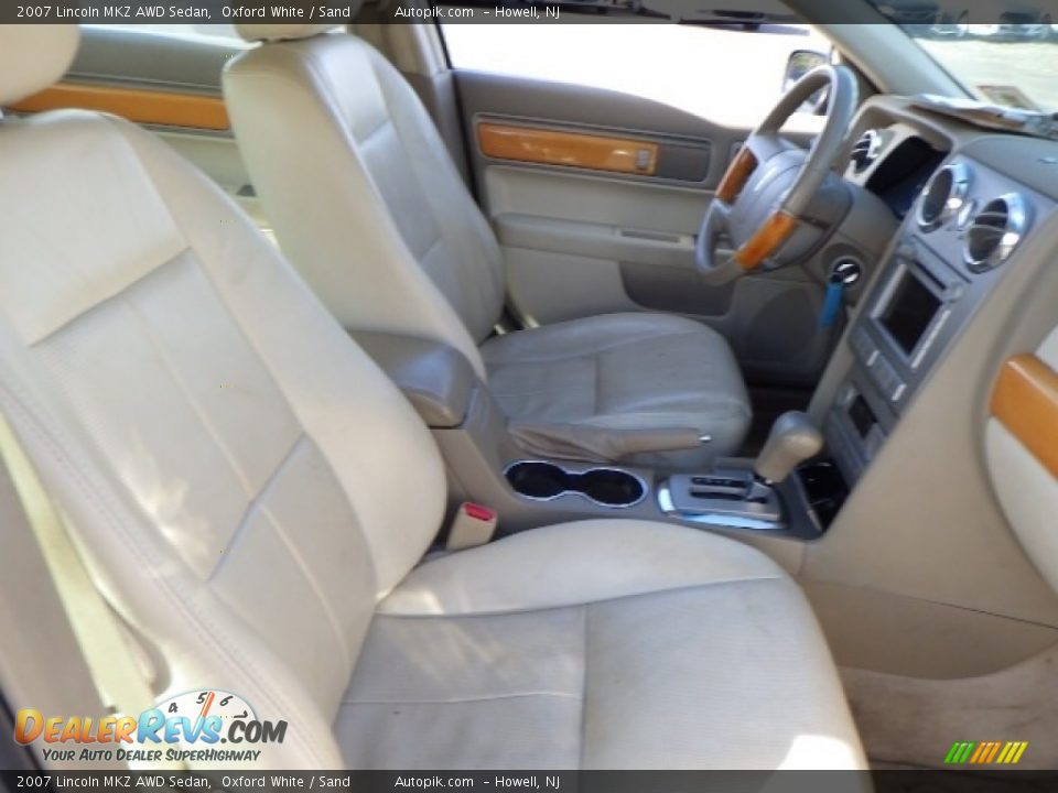 2007 Lincoln MKZ AWD Sedan Oxford White / Sand Photo #8