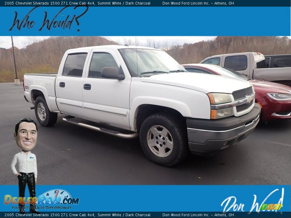 2005 Chevrolet Silverado 1500 Z71 Crew Cab 4x4 Summit White / Dark Charcoal Photo #1