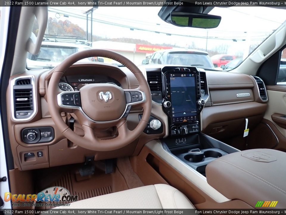 Mountain Brown/Light Frost Beige Interior - 2022 Ram 1500 Laramie Crew Cab 4x4 Photo #12